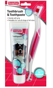 dog toothbrush and toothpaste